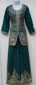 Beautiful Teal Green Coat Suit