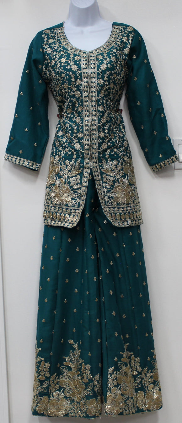 Beautiful Teal Green Coat Suit