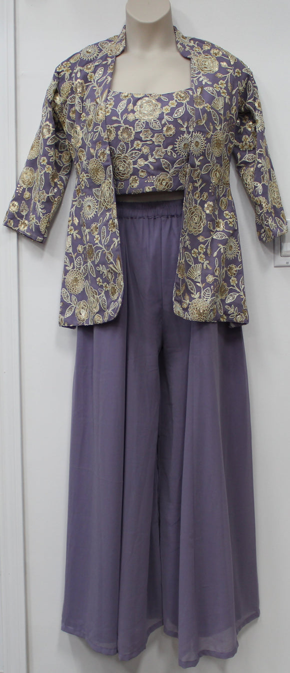 Beautiful Light Purple Plazo Suit