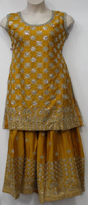 Beautiful Mustard Yellow Plazo Suit
