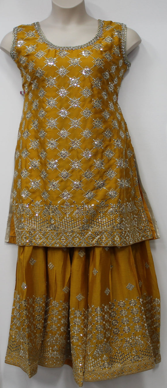 Beautiful Mustard Yellow Plazo Suit