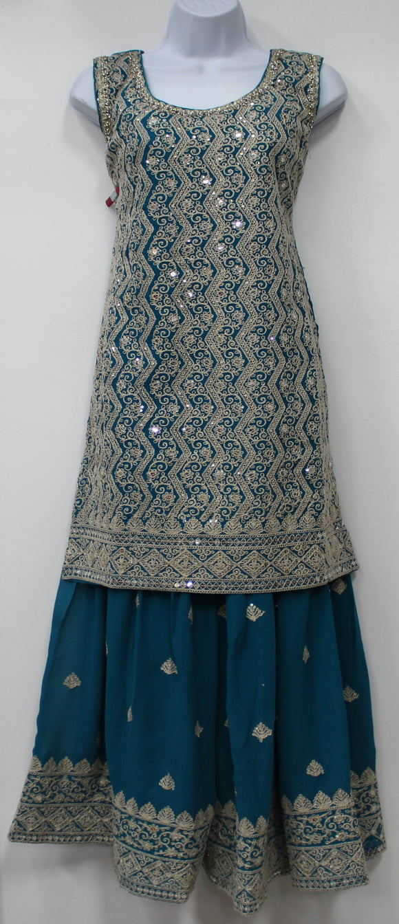 Beautiful Firozi Plazo Suit