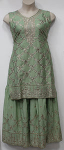 Beautiful Sea Green Plazo Suit