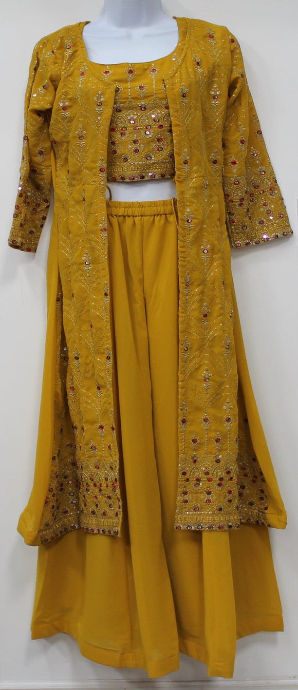 Beautiful Mustard Yellow Sharara Suit