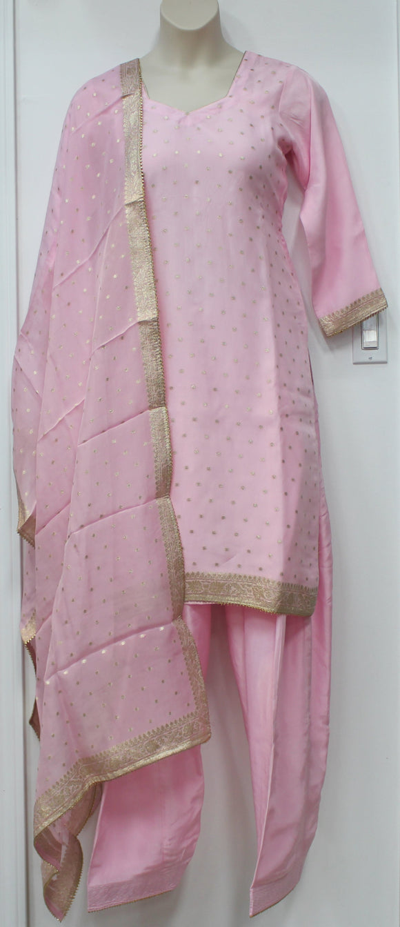 Beautiful Light Pink Patiala Suit