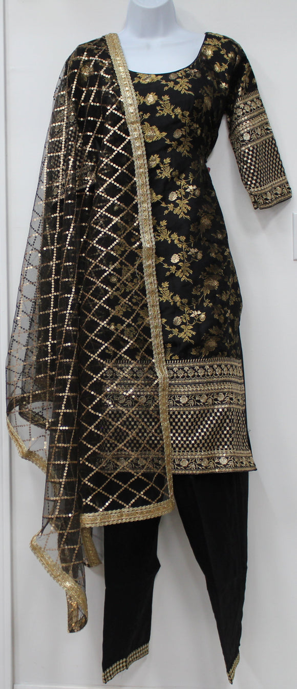 Beautiful Black Plazo Suit