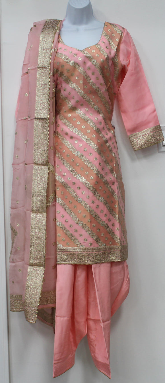 Beautiful Light Pink Patiala Suit