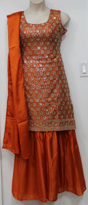 Beautiful Orange Sharara Suit
