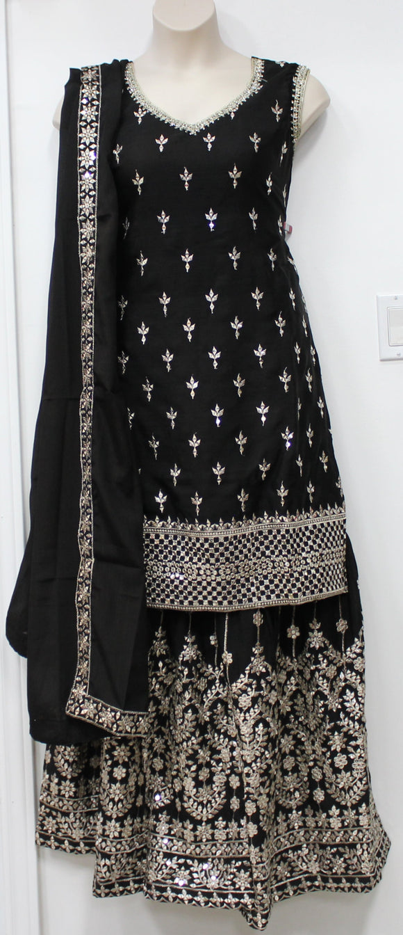 Beautiful Black Plazo Suit