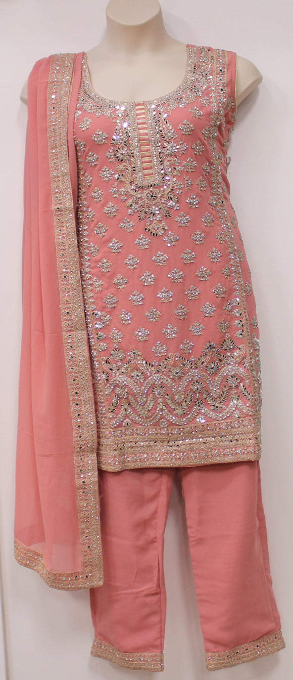 Beautiful Pink Plazo Suit