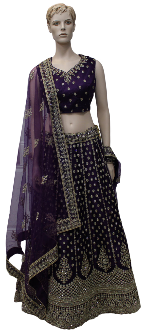Beautiful Dark Purple Lehenga