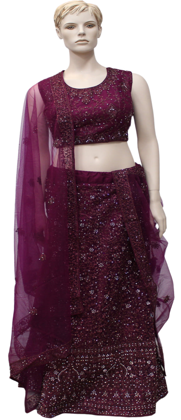 Beautiful Wine Lehenga