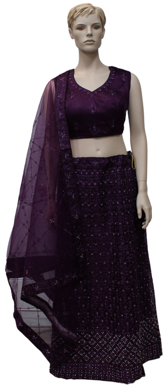 Beautiful Dark Purple Lehenga