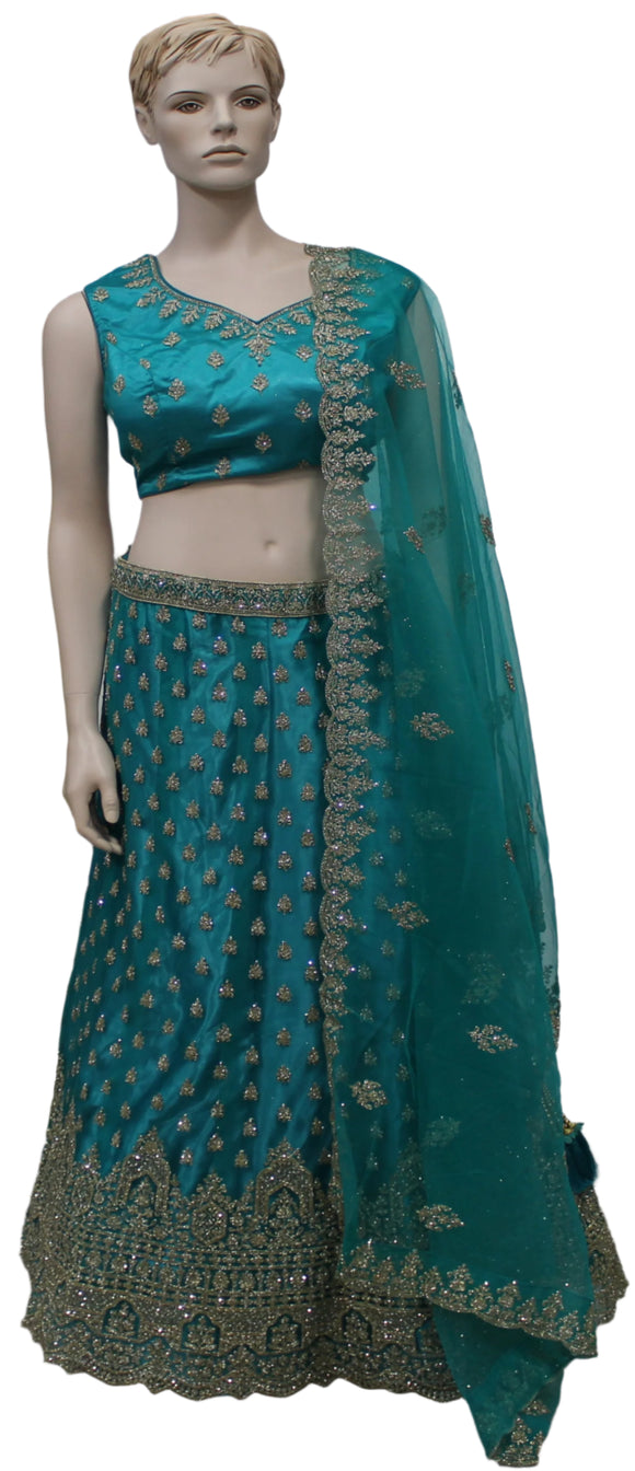 Beautiful Teal Blue Lehenga