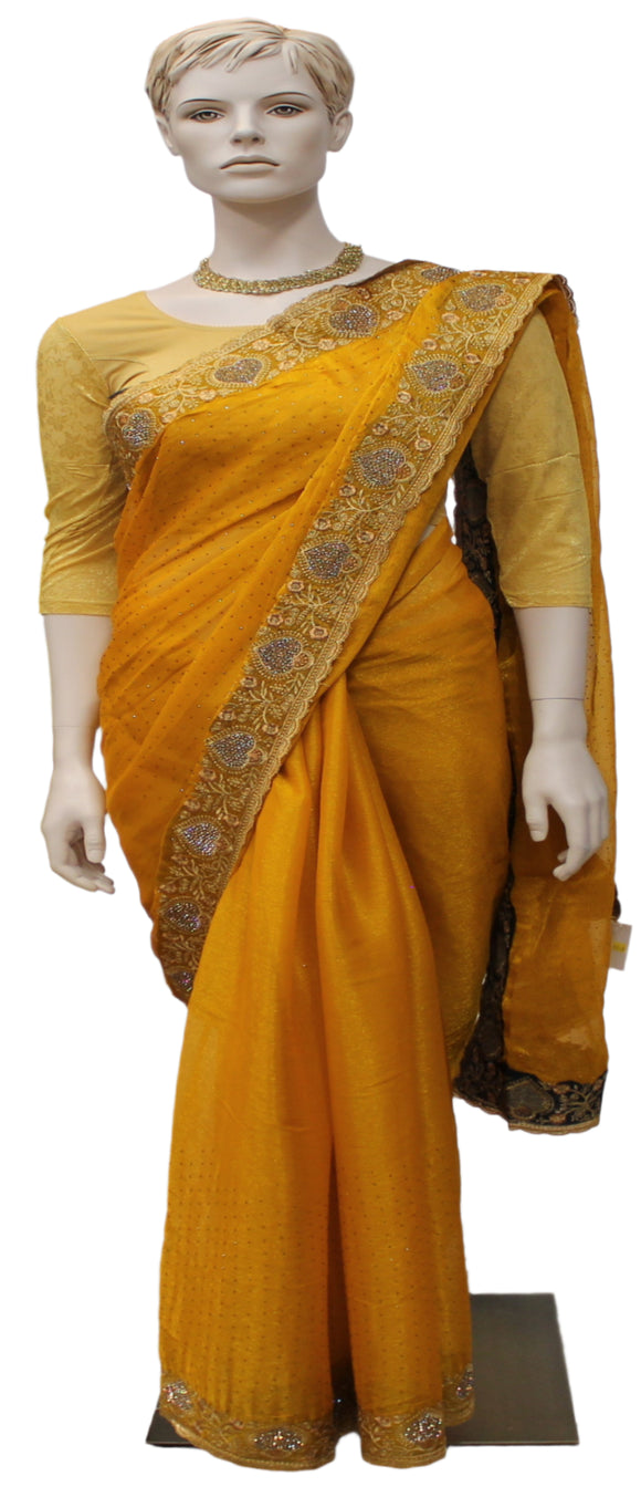 Beautiful Mustard Yellow Saree
