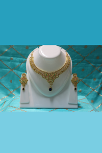 Gold Plated Necklace and Earring Set
