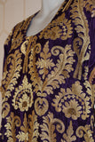 Purple Suit with Gold Floral Design