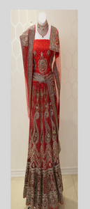 Red Bridal Lehenga