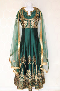 Dark Green Indian Dress